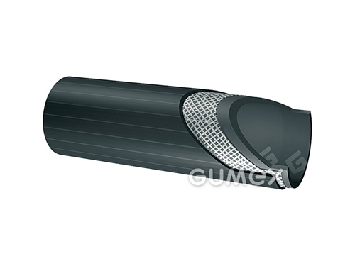 Hadica na horúcu vodu FKE, 10/17mm, 6bar, EPDM/EPDM, -25°C/+100°C, čierna